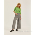 Length Wide Leg Knit Pants